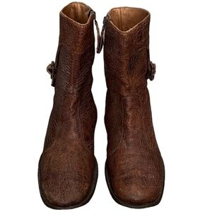 Rare Vintage John Varvatos Rockstar Brown Leather Boots, Size 9